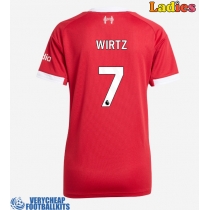 Liverpool Florian Wirtz #7 Replica Home Shirt Ladies 2025-26 Short Sleeve